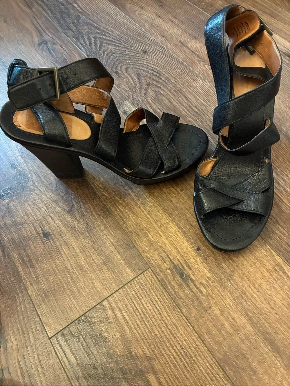 Wittner Black Platform Strappy High-Heel Sandals